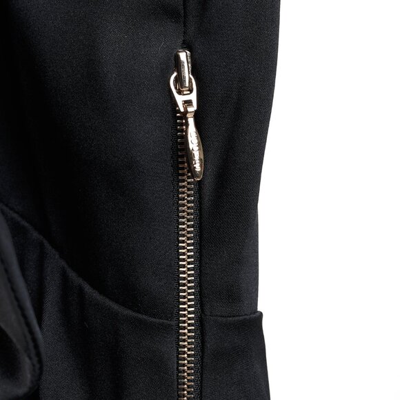 Rochas Black Silk Charmeuse Ruffle Evening Gown - Picture 7 of 10